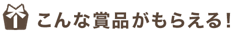 こんな賞品がもらえる！